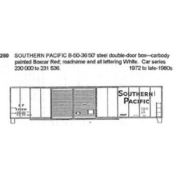 CDS DRY TRANSFER G-250  SOUTHERN PACIFIC 50' DOUBLE DOOR BOXCAR - G SCALE