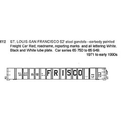 CDS DRY TRANSFER S-602  ST. LOUIS - SAN FRANCISCO 52' MILL GONDOLA - S SCALE