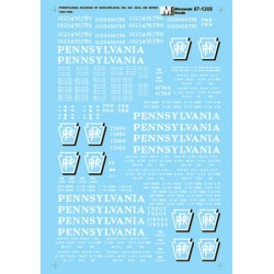MICROSCALE DECAL 60-1205 - PENNSYLVANIA 50' BOXCARS - N SCALE