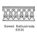 GRANDT LINE 3535 - SAWED BALUSTRADE GOTHIC PORCH RAILING - O SCALE