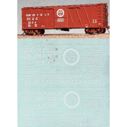 WESTERFIELD DECAL D3316 - CLINCHFIELD USRA BOXCAR  - HO SCALE