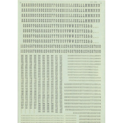 MICROSCALE DECAL 87-111-4 - OLD WEST ALPHABET - SILVER - HO SCALE