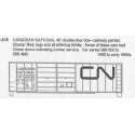 CDS DRY TRANSFER N-215NOS CANADIAN NATIONAL 40' DOUBLE DOOR BOXCAR - N SCALE
