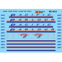 MICROSCALE DECAL 60-4314 - AMTRAK PACIFIC PARLOUR LOUNGE CARS - N SCALE