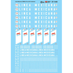 MICROSCALE DECAL 87-1446 - LINEA MEXICANA CONTAINERS - HO SCALE