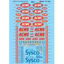 MICROSCALE DECAL 87-1453 - ACME & SYSCO REFRIGERATED TRAILERS