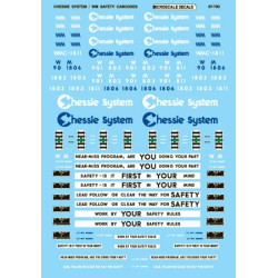 MICROSCALE DECAL 60-400 - CHESSIE SYSTEM DIESEL LOCOMOTIVES - N SCALE