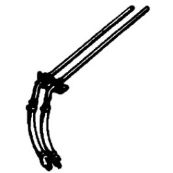 PSC 3281 - DUAL AIR HOSE WITH BRACKET FOR PILOT - HO SCALE