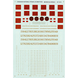 MICROSCALE DECAL 60-1019 - CANADIAN NATIONAL STEAM LOCOMOTIVES