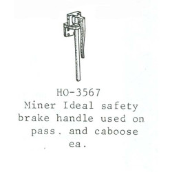 PSC 3567 - PASSENGER CAR MINER HAND BRAKE LEVER - HO SCALE