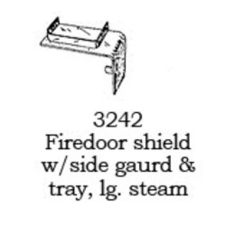 PSC 3242 - STEAM LOCOMOTIVE FIREBOX SHIELD WITH TRAY - HO SCALE