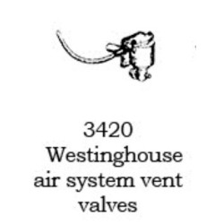 PSC 3420 - STEAM LOCOMOTIVE TENDER WESTINGHOUSE AIR SYSTEM VENT VALVE