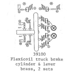 PSC 39100 - DIESEL LOCOMOTIVE EMD FLEXICOIL TRUCK BRAKE CYLINDERS & LEVERS