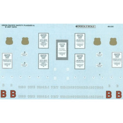 MICROSCALE DECAL 48-235 - UNION PACIFIC LOCOMOTIVE SAFETY PLAQUES - O SCALE