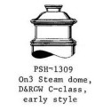PSC 1309 - STEAM LOCOMOTIVE STEAM DOME - D&RGW C CLASS EARLY STYLE