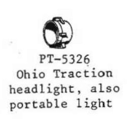 PSC 5326 - OHIO TRACTION HEADLIGHT - O SCALE