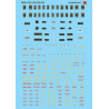 MICROSCALE DECAL 48-36 - DIESEL LOCOMOTIVE DATA - RED & YELLOW