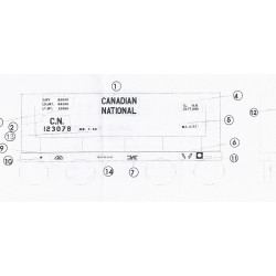 BLACK CAT DECAL - BC249 - CANADIAN NATIONAL ORE CAR
