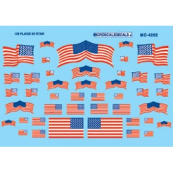 MICROSCALE DECAL MC-4202 - US FLAGS - 1960+
