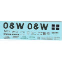 DANS RESIN CASTING DECALS - ONEIDA & WESTERN BATHTUB COAL GONDOLA - OWTX 99068