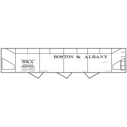 CLOVER HOUSE 7140-03 - BOSTON & ALBANY 3 BAY HOPPER - HO SCALE