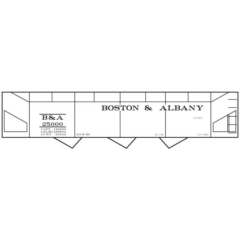 CLOVER HOUSE 7140-03 - BOSTON & ALBANY 3 BAY HOPPER