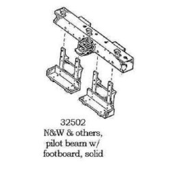 PSC 32502 - STEAM LOCOMOTIVE PILOT BEAM WITH FOOTBOARDS  - HO SCALE