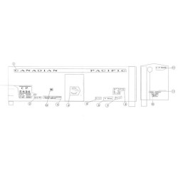 BLACK CAT DECAL - BC040-N - CANADIAN PACIFIC EXPRESS REEFER - N SCALE 