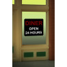 MILLER 8965 - NEON SIGN - DINER OPEN 24 HOURS WINDOW SIGN