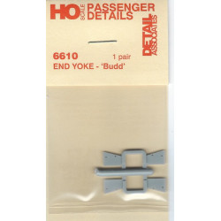 DETAIL ASSOCIATES 6610 - END YOKE - BUDD PASSENGER CAR - HO SCALE