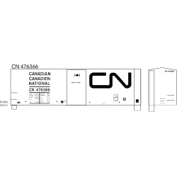 BLACK CAT DECAL - BC251-O - CANADIAN NATIONAL 40' BOXCAR - 10'IH - O SCALE