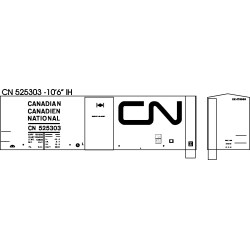 BLACK CAT DECAL - BC252-O - CANADIAN NATIONAL 40' BOXCAR - 10'6"IH - O SCALE