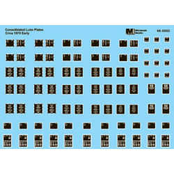 MICROSCALE DECAL 48-5002 - CONSOLIDATED LUBE PLATES - CIRCA EARLY 1970 - O SCALE