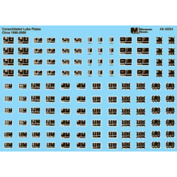 MICROSCALE DECAL 48-5004 - CONSOLIDATED LUBE PLATES - CIRCA 1990-2000