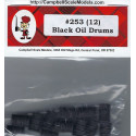 CAMPBELL 253 - BLACK OIL DRUMS - HO SCALE
