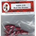 CAMPBELL 254 - RED OIL DRUMS - HO SCALE