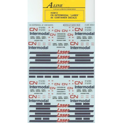 A-LINE DECAL 25812 - CANADIAN NATIONAL LASER 48' CONTAINERS - HO SCALE