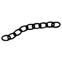 CAMPBELL 256 - BLACK CHAIN - 12" LENGTH - 36 LINKS PER INCH