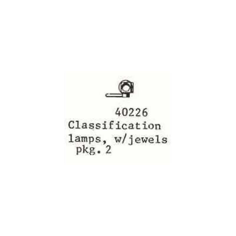 PSC 40226 - MARKER/CLASSIFICATION LAMPS - O SCALE
