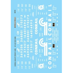 MICROSCALE DECAL 48-416 - CONRAIL 50' BOXCARS WITH QUALITY LOGO - O SCALE