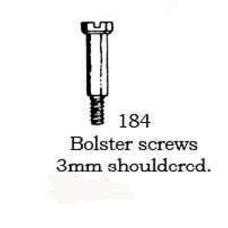 PSC 184 - SHOULDERS BOLSTER SCREW - 3mm X 19mm - O SCALE