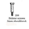 PSC 184 - SHOULDERS BOLSTER SCREW - 3mm X 19mm - O SCALE