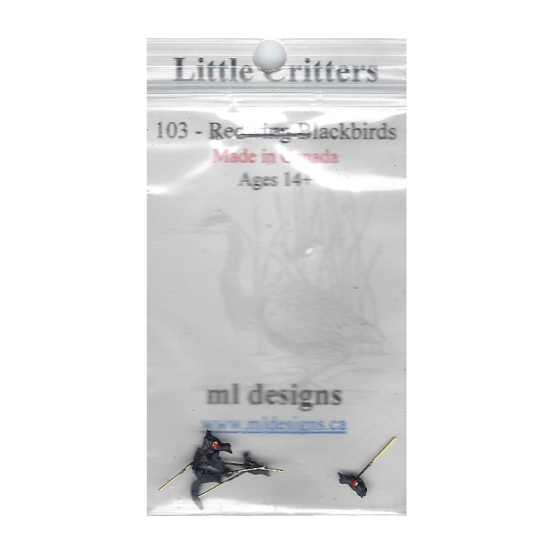 ML DESIGNS - LITTLE CRITTERS 103 - REDWING BLACKBIRDS
