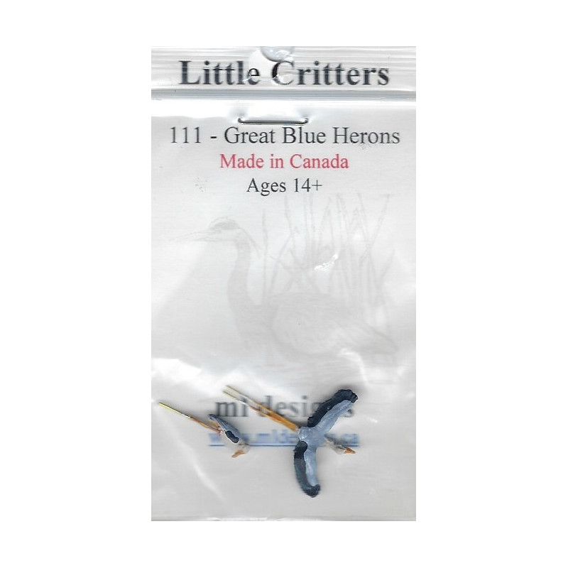 ML DESIGNS - LITTLE CRITTERS 111 - GREAT BLUE HERONS