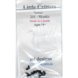 ML DESIGNS - LITTLE CRITTERS 201 - SKUNKS