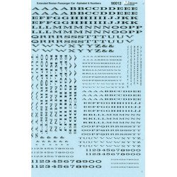 MICROSCALE DECAL 70011 - ALPHABET EXTENDED RAILROAD ROMAN WHITE - N SCALE