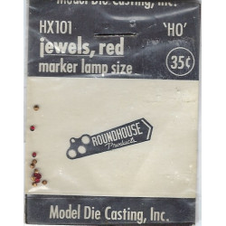 ROUNDHOUSE HX101 - RED MARKER LAMP JEWELS - HO SCALE