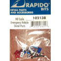 RAPIDO 102138 - EMERGENCY VEHICLE DETAIL PARTS - HO SCALE