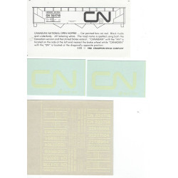 CHAMP DECAL HC-658 - CANADIAN NATIONAL HOPPER CAR - HO SCALE