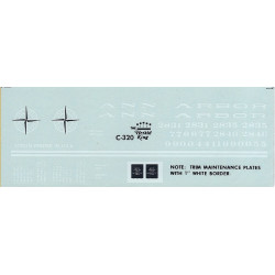 HERALD KING DECAL C-320 - ANN ARBOR COVERED HOPPER - HO SCALE